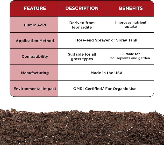 Raw Organic Soil Conditioner- Root Hume- Simple Grow Solutions- Natural Plant &amp Lawn Treatment- Nutrient Food Enhancer- Concentrated Liquid Humic - Grass Tomatoes Citrus Flowers Vegetables