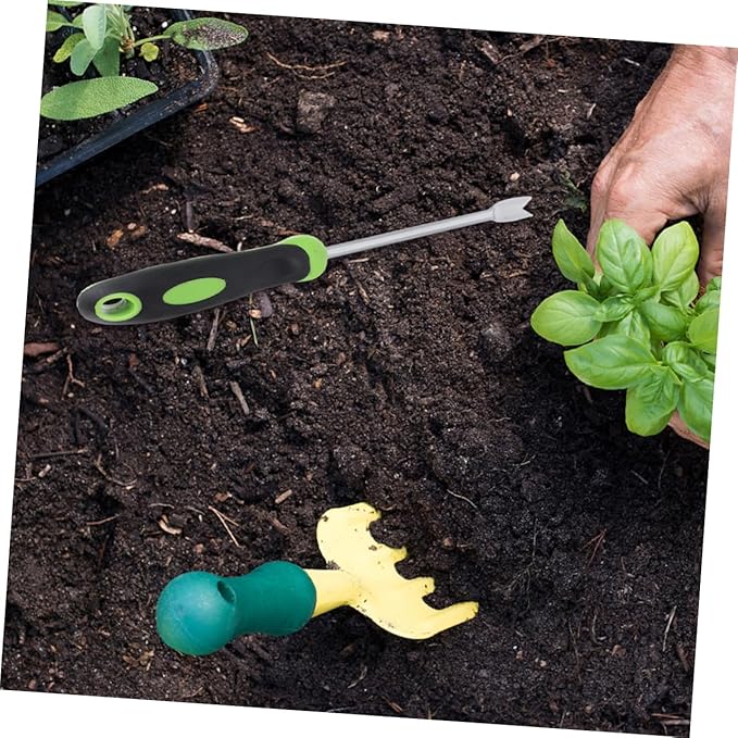 4pcs Weed Puller Tool for Garden Ergonomic Plant Removal Shovel Lightweight Manual Weeding Fork for Easy Digging and Transplanting for Lawn and Landscaping Projects