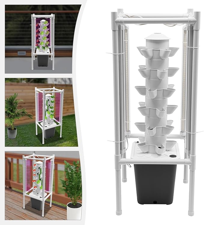 Hydroponic Growing SystemPlanter Germination Tower30 HolesIndoor Gardening Vertical Planterfor Gardening Lover