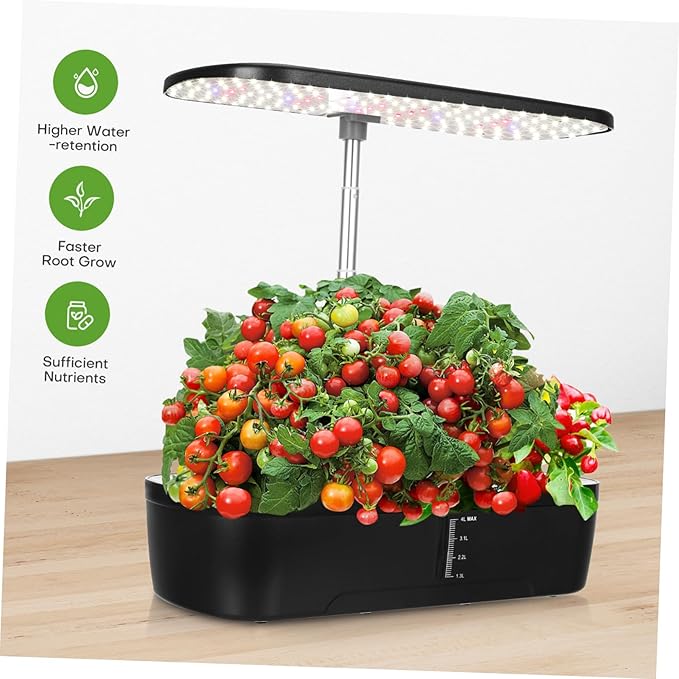 SUPVOX 1Set Indoor Plant Hydroponic System Kit Intelligent Gardening System with LED Grow Light Automatic Watering Fertilization Indoor Gardening Compatible
