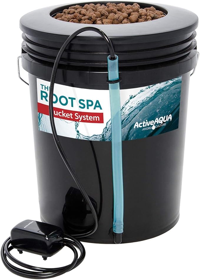 Hydrofarm RS5GALSYS Root Spa Deep Water Culture Bucket System 5 Gallon black