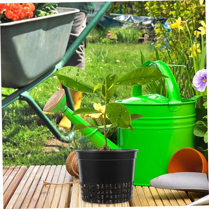 GANAZONO Professional 12 Pack Hydroponic Net Pots Plastic Mesh Grow Baskets for Air Plants for Hydroponic Systems Easy Handling