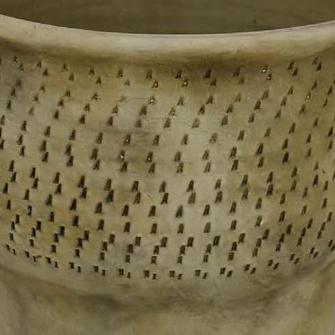 Garden Planter 12 Inch Tapered Base Antique Gray Terracotta