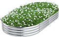 Galvanized Raised Garden Bed 8x4x1ftPlanter Raised Beds Outdoor for GardeningLarge Raised Planter Boxes for VegetablesFruitsFlowersMetal Raised Garden Bed