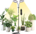 yadoker Desk Plant Grow Light for Indoor Plant Dual-Head LED Grow LightHeight AdjustableAutomatic Timer with 8/12/16 Hours10-Level BrightnessIdeal for Large Plant Grow