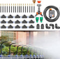 Automatic Drip Irrigation Kit Bendable Drip Garden Watering System 360° Curved Garden Automatic Irrigation System Smart Timer Water Saving for Greenhouse Yard Lawn Plant 40m+Controller
