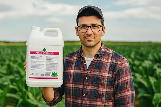 Acton MEGA Potassium 25 Professional Liquid Fertilizer 1 Gallon High-Potassium Formula for Commercial Crops Fruits and Vegetables 25% Soluble Potash