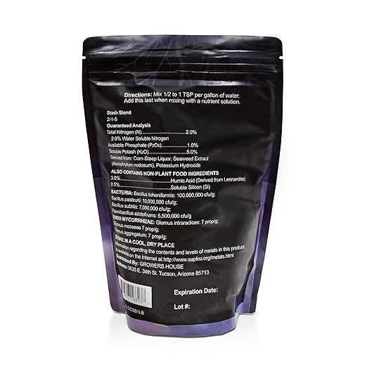 Stash Blend Premium Plant Additive Root Hormone for Plants - with Corn-Steep Liquor Seaweed Powder Humic Acid Mycorrhizae Microbial Bacteria Soluble Silicon - Ideal for Gardeners and Growers
