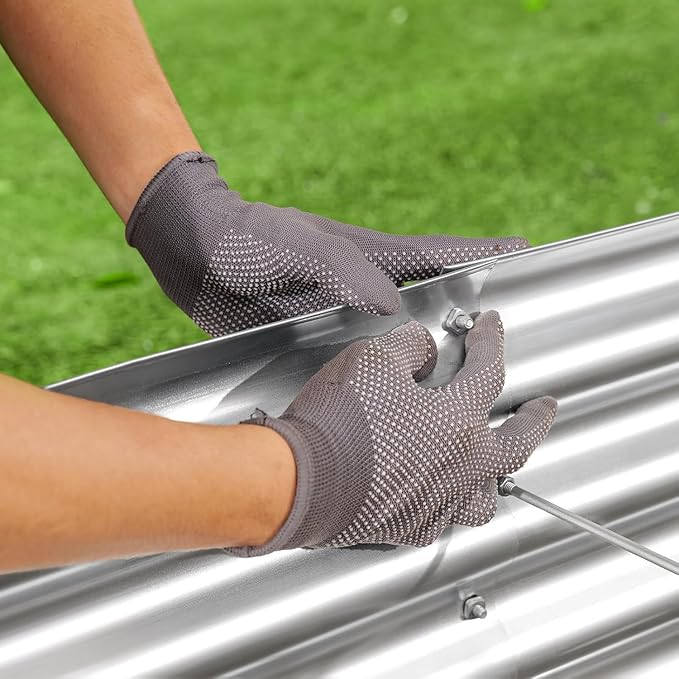 Land Guard 3 Pack 6×3×1ft Galvanized Metal Raised Garden Bed Metal Planter Kit Box Outdoor for Deep-Rooted Vegetables Flowers Green and Herbs Silver