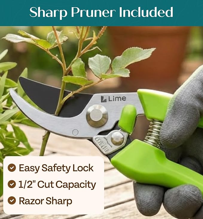GROWIT Heavy Duty Gardening Tools - Gardening Gifts for Women Men Mom Dad - Durable Ergonomic Garden Tools Set
