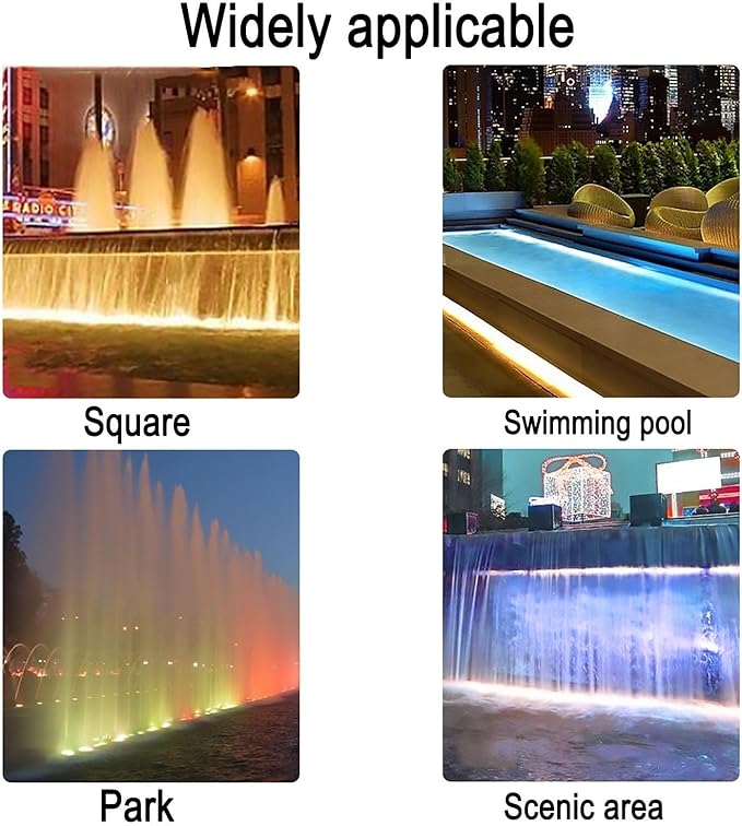 Outdoor Buried Lights - LED Landscape Lights AC 24V Low Recessed Submersible Fountain Light Ip68 Waterproof with Stand Long Strip Underwater Led Spotlight Easy to InsWarm White-18W-1000MM