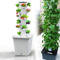 Hydroponics Growing System Indoor Aeroponics Growing Kit Moveable Aeroponics Growing Tower 15/20/25/30 Garden Tower with LED Light for Patio Balcony15holes
