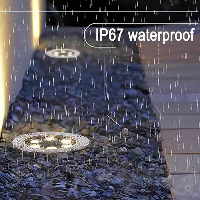 Outdoor Landscape Lights - LED Underground Light AC 220V Recessed Round Spotlight IP67 Waterproof Floor Lamp Outdoor Garden Courtyard Decorative Lighting Ground Lights Easy to Install