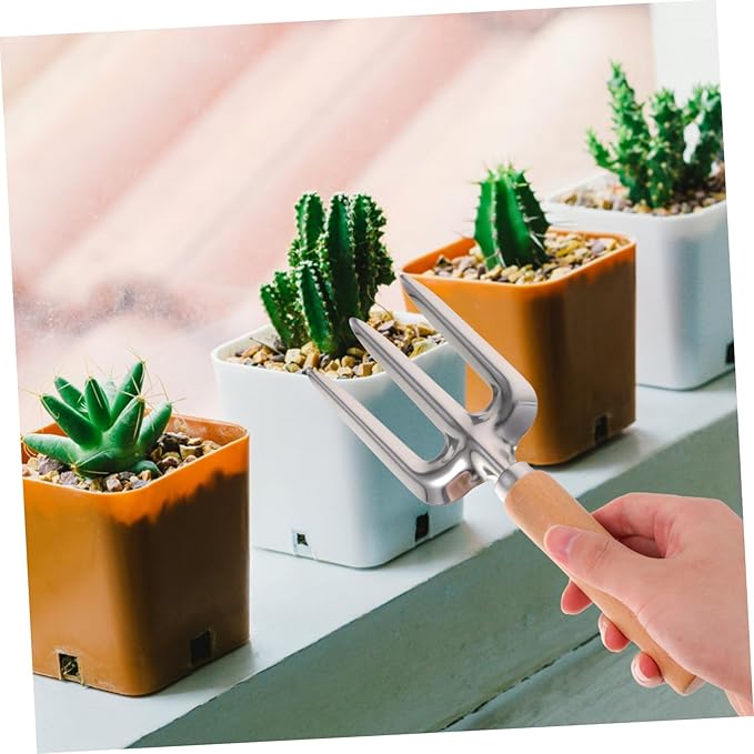 Garden Tool Set Complete Kit Rake Shovel Hoe Trowel Durable Stainless Steel Comfortable Wooden Handle for Gardening