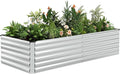 8x4x2 ft Raised Garden Bed Large Metal Planter Raised Beds Planters for Outdoor Plants for Vegetables Flowers Herbs Fruits and Succulents.