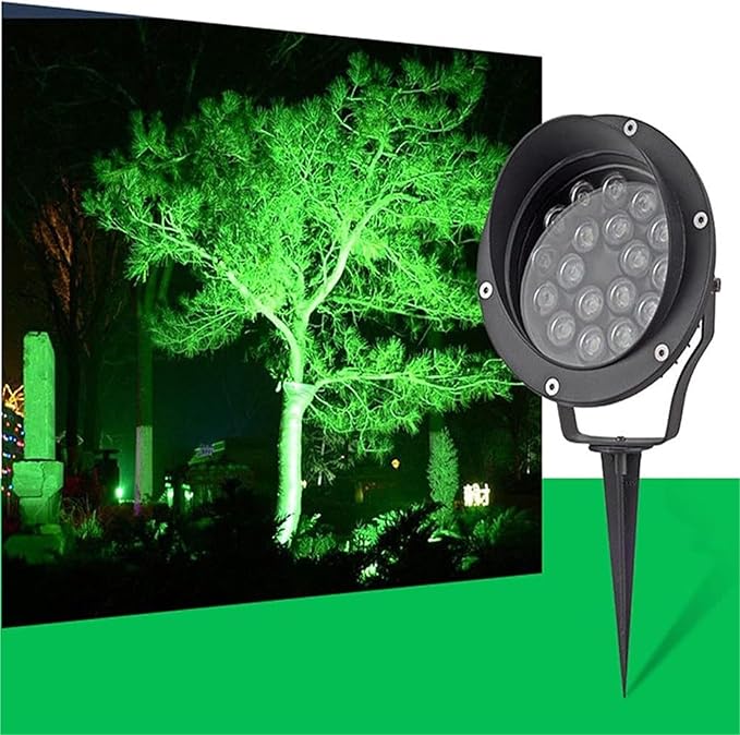 Garden Lights LED Adjustable Lawn Spotlights Used for Landscape Lawns and Outdoor Courtyards(Ground Type - red Light)