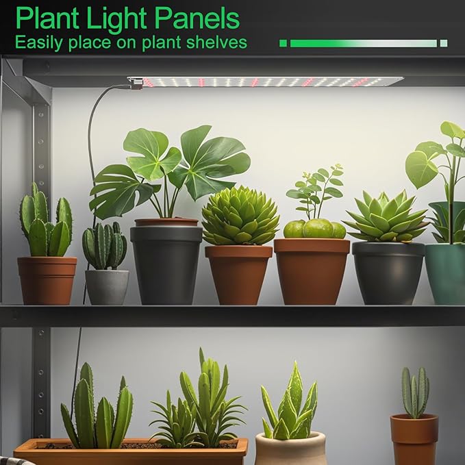 TONYFUL LED Grow Lights 360 LEDs Plant Lights for Indoor Growing 36W Premium Full Spectrum Grow Light with 4/8/12H Timer 10 Dimmable Levels - Ideal for Indoor Growing (8Pcs)