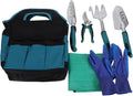 7pcs Gardening Tools Set - Complete Heavy Duty Garden Tools Set with Handbag - Gardening Supplies Kit Or Beginners Professional
