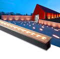 LED Wall Washer Spotlight - Outdoor Buried Lights AC 220V Stainless Steel Panel Long Strip Ultra-Thin Wall Lights LED Ground Light Recessed IP67 Waterproof LED Spotlights(Yellow12W)