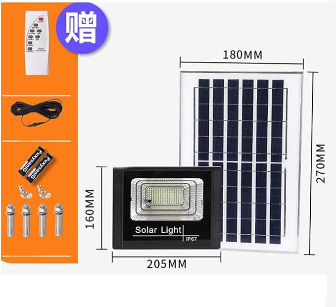 Solar Projection Light 300W LED Spotlight Outdoor Waterproof Reflector With Remote Control for Garage Terrace Courtyard Garden