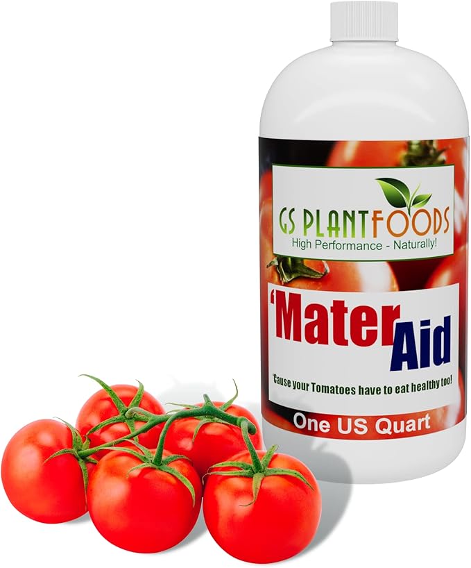 MaterAid Tomato Fertilizer - Organic Plant Food for Feeding &amp Growing Tomatoes (1 Quart)- Tomato Food Suitable for All Your Tomatoes