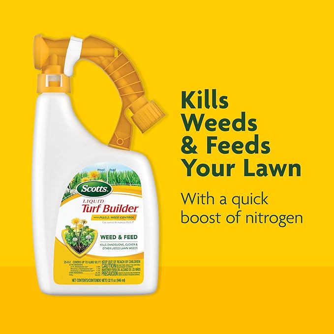 Scotts Liquid Turf Builder Lawn Food and Scotts Liquid Turf Builder Plus 2 Weed Control 3 Container Bundle