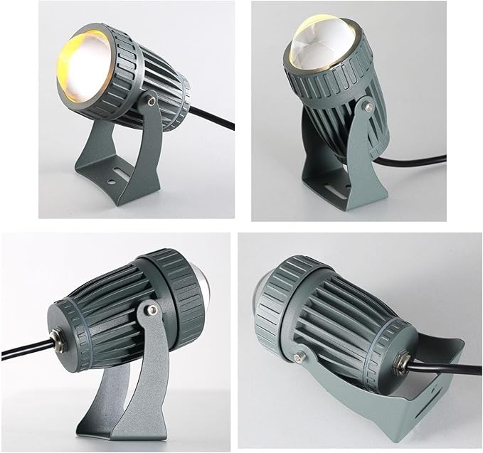 Landscape Lamp - AC85-265V Long Range LED Beam Light Rotation Spot Lights IP65 Waterproof Narrow Beam Spotlight Outdoor Architectural Decorative Lighting(Warm Light10w)