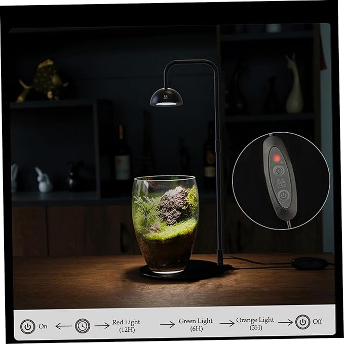Grow Lights for Indoor Plants Height Adjustable Plant Growing Lamps Flexible Spectrum Plant Light 3/6/12H Timer Setting Led Grow Light for Small Plants