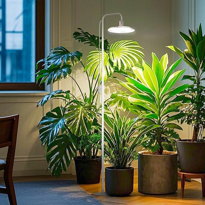SANSI Grow Lights for Indoor Plants 100W Full Spectrum Tall Plant Lights for Indoor Growing 47-70 Standing Grow Light with Remote Control 5 Level Dimmable 10200LM 8/12/14H Auto On/Off Timer