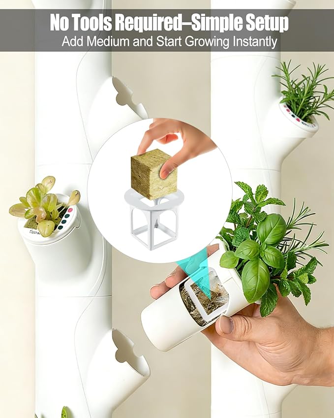 Hydroponic Growing Cups Compatible with Gardyn Home and Studio Indoor Garden System Reusable Seed Pods for Starting and Cloning Root-Optimized Design (10 Pack)
