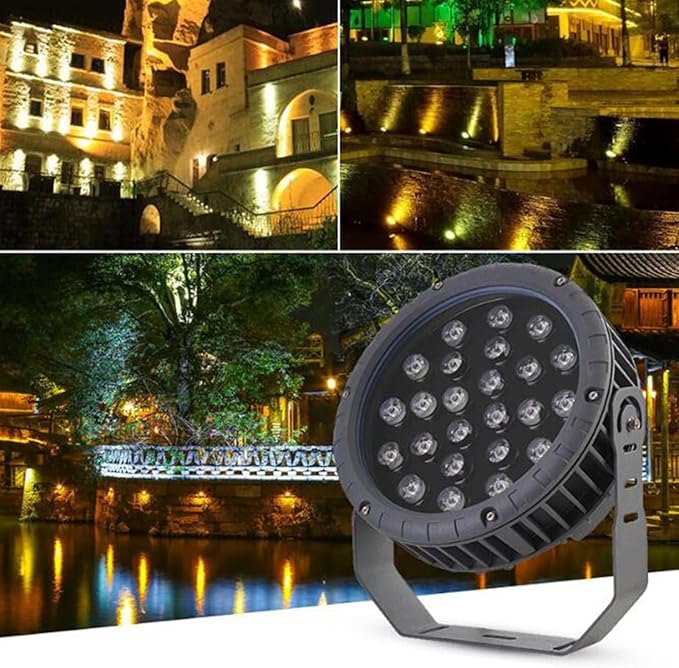 24V LED Outdoor Spotlight - IP65 Waterproof Rotatable Flood Light for Yard Lawn and Pathway (6W White 9W Blue)