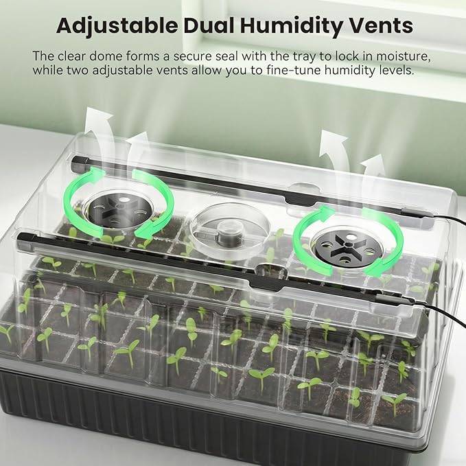 BAOSHISHAN 60 Cells Seed Starter Tray and Hydroponic Tower with Trellis