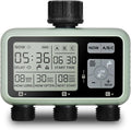 Watering Timer 3 Zone Sprinkler Timer Programmable Garden Outdoor Hose Faucet Timer with Rain Delay Auto &amp Manual Watering SystemWater Hose Irrigation Timers 3 Outlet for Garden