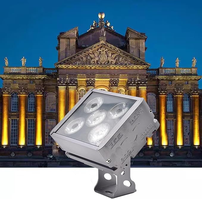 LED Beam Spotlight - Ultra-Long Beam Light Outdoor Rectangular LED Spotlight Waterproof IP65 Wall Washer Light Long-Range Floodlight Suitable for Courtyard Garden Driveway Landscape Lights(Green