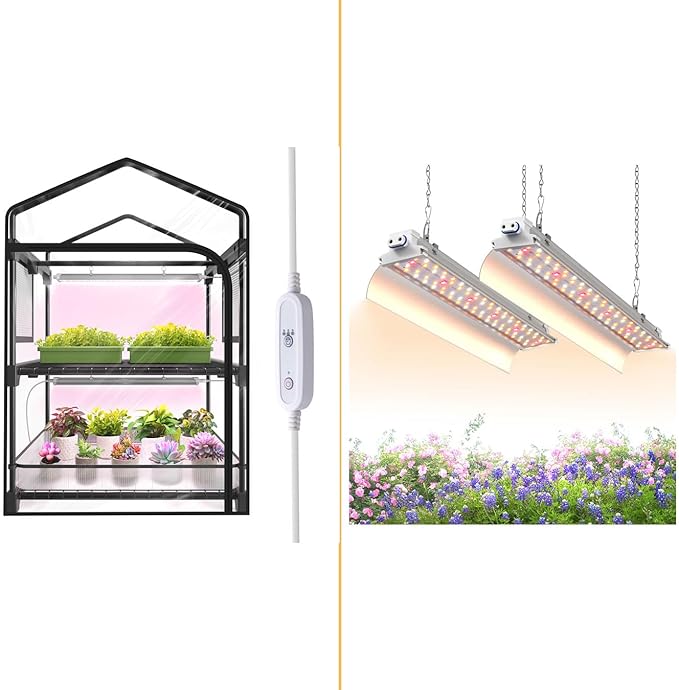 1.4FT Hanging Grow Light for Indoor Plants3-Tier Greenhosue