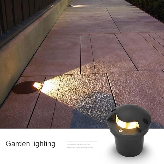 Low Voltage Underground Light Outdoor LED Recessed Ground Lights IP65 Waterproof DC12/24V Embedded Landscape Lights for Driveway Deck Step Garden Spotlight