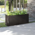 Wooden Garden Planter Box Raised Garden Bed Indoor Outdoor Planter Outdoor Wood Raised Garden Bed for Vegetables Flowers Herbs Black 59.1x19.7x27.6 Solid Wood Pine-213