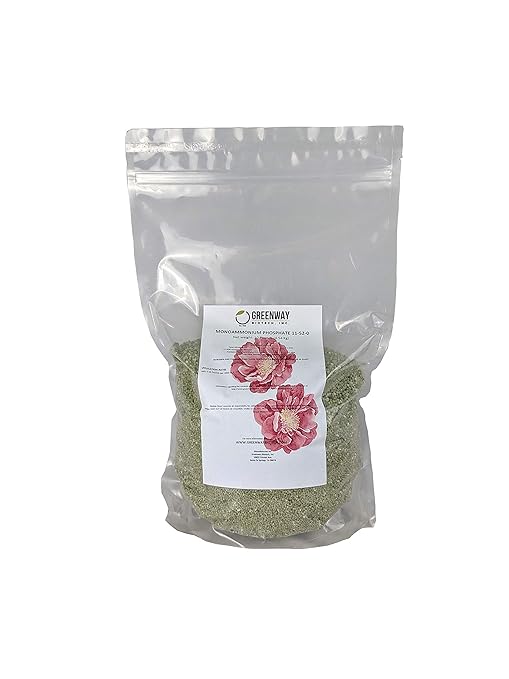 Greenway Biotech Inc. Monoammonium Phosphate 11-52-0 Contains 11% Nitrogen and 52% Phosphorus- The Ultimate Plant Growth and Blooming Enhancer for Hydroponics and Soil Use (10 Pounds)