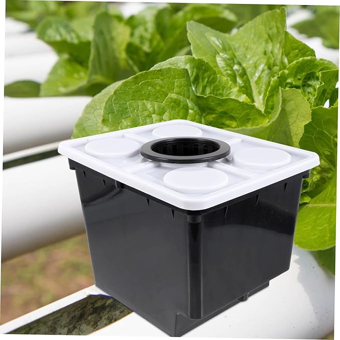 Hydroponic Planting Bucket for Greenhouse Soilless Culture Vegetable Holder with Lid for Growing Flowers Vegetables and Plants Easy to Assemble Reusable