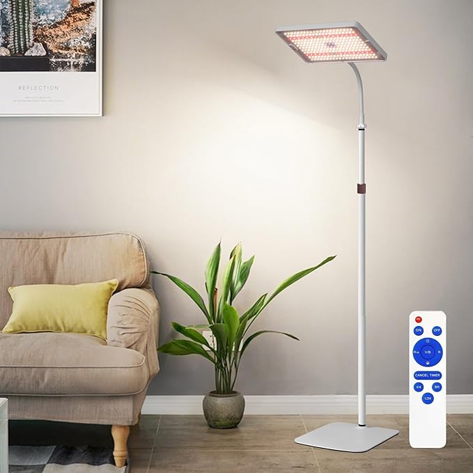 LEDs Plant Lights for Indoor Growing with Tripod Indoor Grow Lamp with Timer and Auto On/Off Timing 5/10/15H. (20YS)
