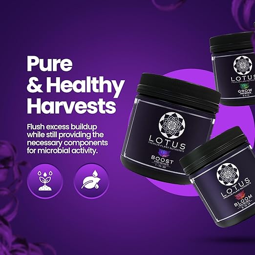 Lotus Nutrients Starter Kit (Bloom Boost and Grow) - Most Advanced Plant Nutrients and Bloom Booster - Powder Plant Fertilizer for Soil Coco Coir Hydroponics - Plant Food for Any Medium