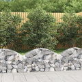 Gabion Basket Silver Galvanized Iron 39.4 x 11.8 x 15.7/23.6 in Heavy-Duty Outdoor Planter for Garden Bed &amp Retaining Wall