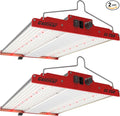 GL250 250 Watt 120 Volt Plug LED Aluminum Grow Tent Lamp Compact Plant Light Fixture for Indoor Cultivation Red (2 Pack)