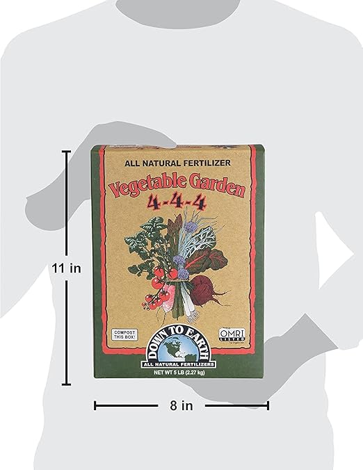 D&ampW Organic Vegetable Garden Fertilizer 4-4-4 5lb + E-Book Gardening Basics