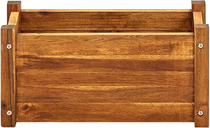 Garden Raised Bed Outdoor Wooden Planter Box 19.7 x 9.8 x 9.8 Vine Plants Vegetables Climbing for Garden Patio Balcony Backyard and Outdoors - Acacia Wood