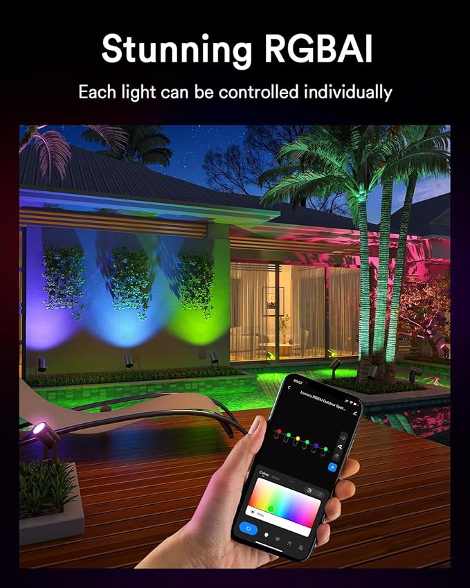 Lumary Smart Landscape Lights Pro 500LM Smart WiFi Bathroom Exhaust Fan with Light