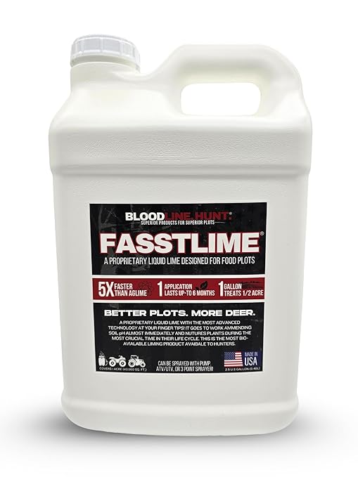 FASSTLIME Liquid Lime - 2.5 Gallons - Food Plot Lime - Lawn and Garden Lime- Easy to Spray - 1 Jug Treats 1 Acre