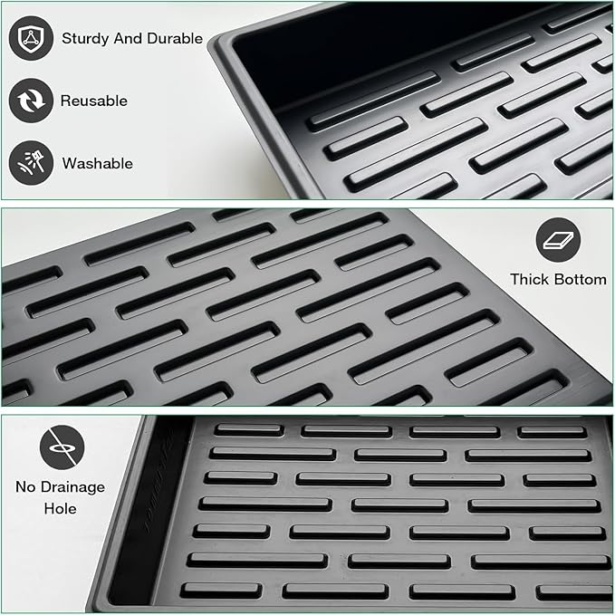 5 Pack Heavy Duty 1020 Trays and 40 Pack Clear 4 Cell Seed Starter Trays with Drainage Holes - Reusable Seed Starter Kit for Seed Germination &amp Plant Propagation (5 Sets)