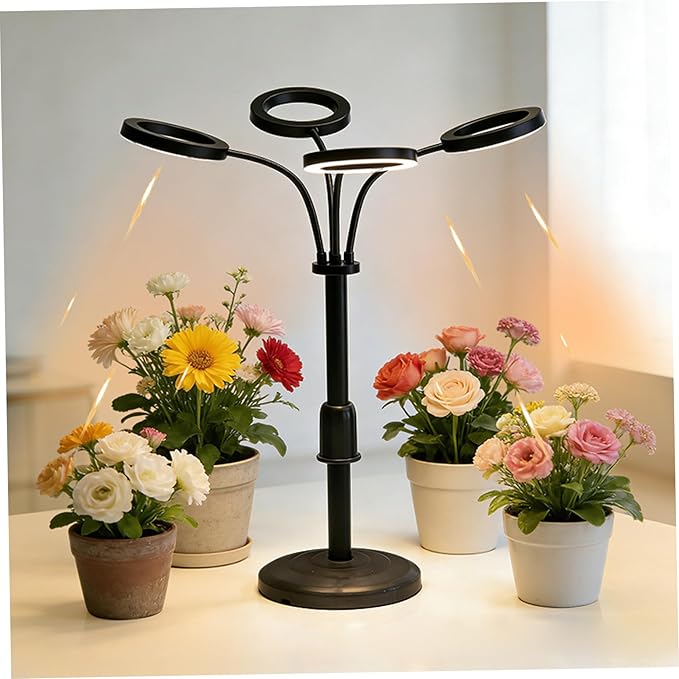 Grow Light for Indoor Plants LED Plant Growing Lamps with 3/9/12H Timer Adjustable Neck &amp Brightness for Tabletop Plants Seed Starting Herbs