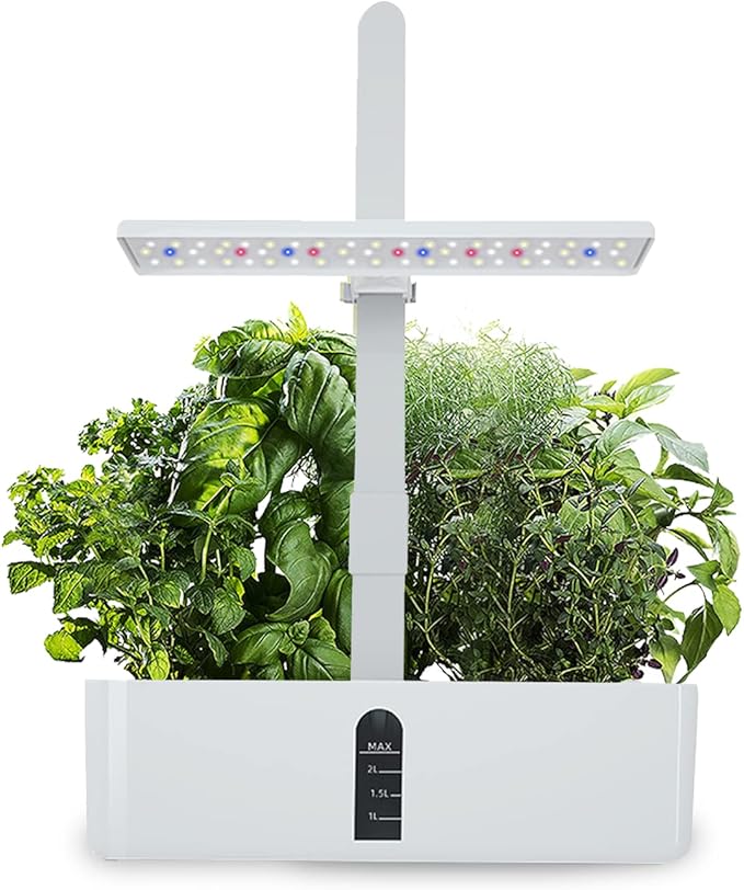 Hydroponics Growing System 9 Pods Indoor Gardening System Adjustable Led Light Automatic Rod Circulating Pump Automatic Time Switch for Plants Growing